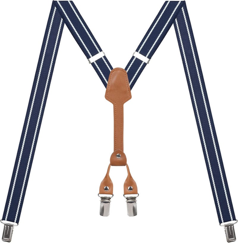 Action Ward Store Women's Suspenders - 1" Width - Y Back 4 Clip Skinny Ladies Suspenders - Image 1
